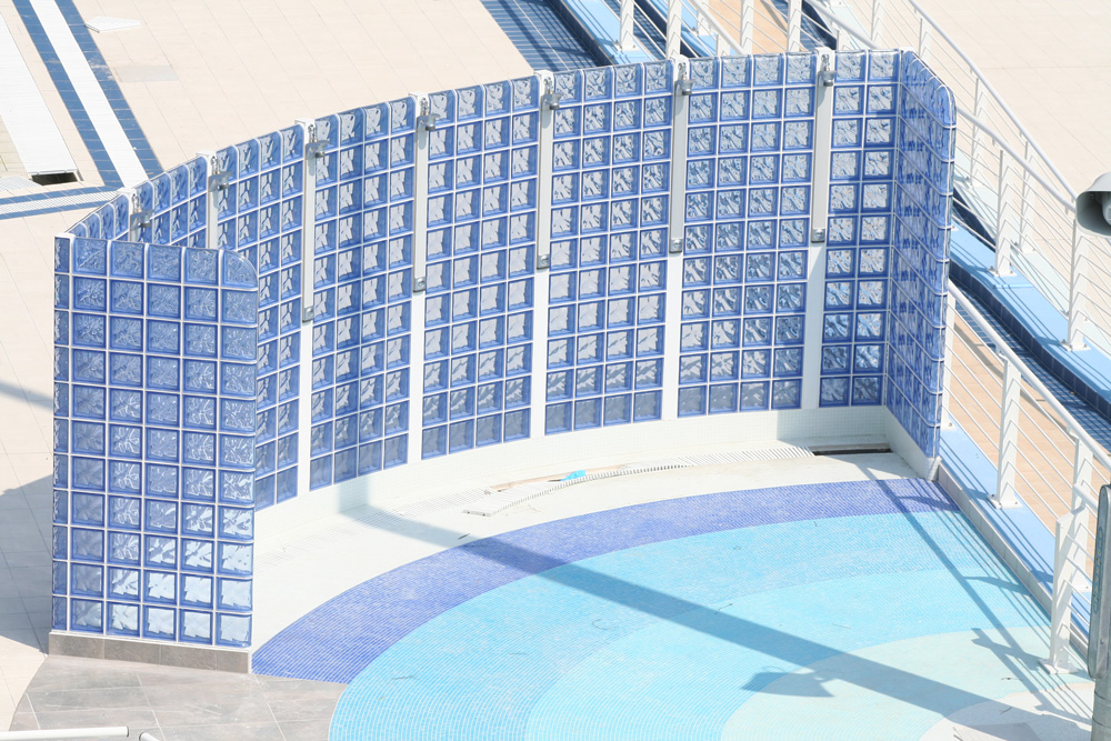 blue commercial glass block sample