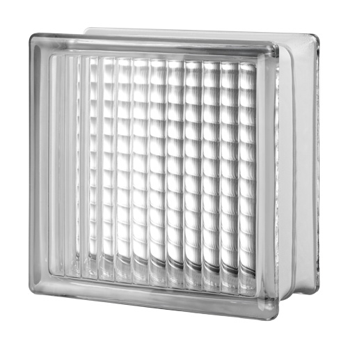cross ribbed glass block