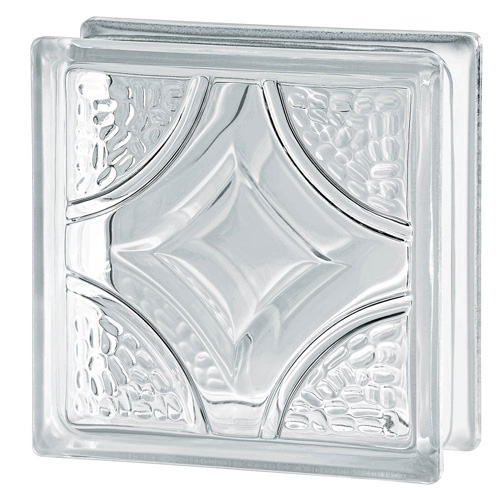 Deco pattern glass block