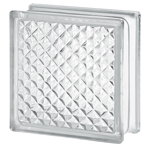 Inca pattern glass block