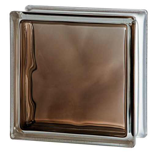 Injected bronze glass block