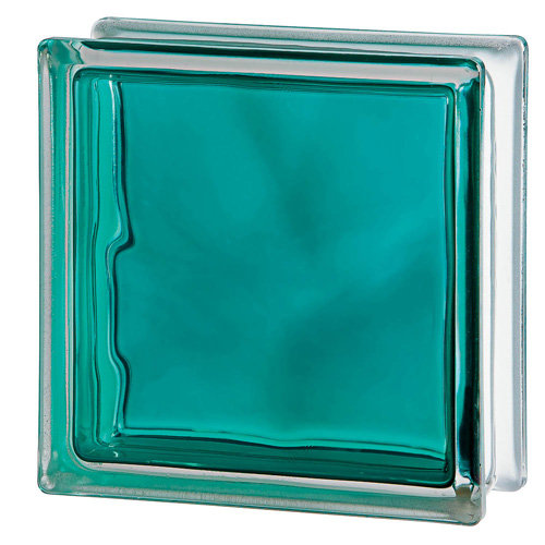 Injected turquois glass block