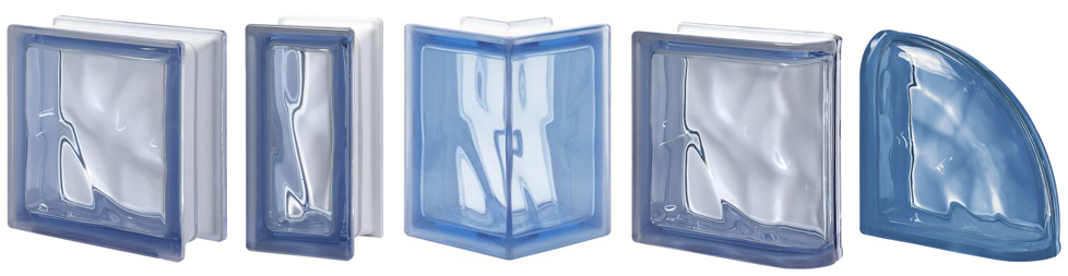 pegasus blue wave glass block options