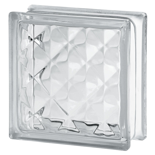 Pyramid pattern glass block