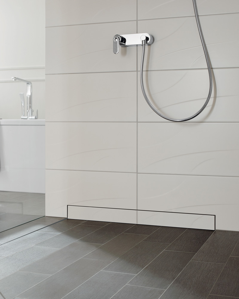 wedi discreto in shower hidden drain