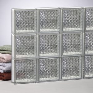 Diamond Pattern Premade Glass Block Window, no vent